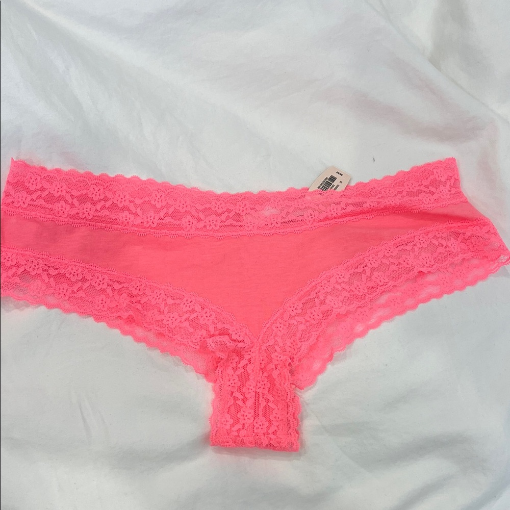 Victoria's Secret Neon Pink Lace Panties